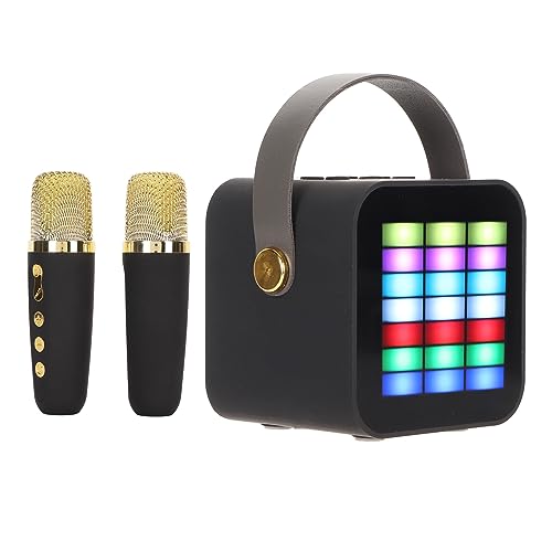 Karaoke-Maschine für, Schwarzer Kabelloser 5.3-Lautsprecher, 2 Mikrofone, LED-Lichteffekte für Partys von Yunseity