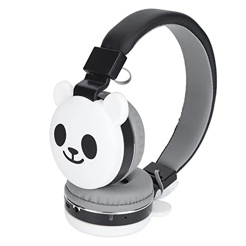 Kinder-Kopfhörer mit Mikrofon, Faltbarer Kopfhörer mit Niedlicher Tierform, Kabelloses / Kabelgebundenes Bluetooth-Kinder-Kinder-Headset, TF-Unterstützung, FM-Radio, 3,5-mm-Klinke(Kleiner Panda) von Yunseity