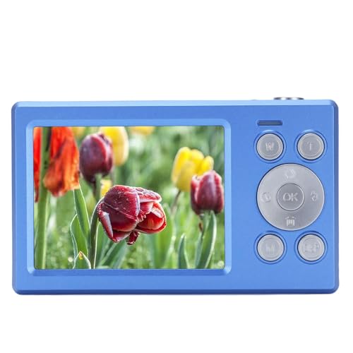 Kleine Tragbare Digitale Videokamera, 1080p Digitalkamera 16x Digital Zoom Anti -Scratch für die Fotografie (Blue) von Yunseity