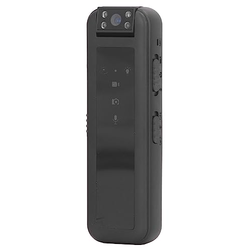 Körperkamera-Videorecorder, Tragbarer 1080P-Camcorder mit Rückclip und Audio, LED-Anzeigeleuchte, Taschenvideokamera, Unterstützt Nachtsicht, 180° Drehbar von Yunseity