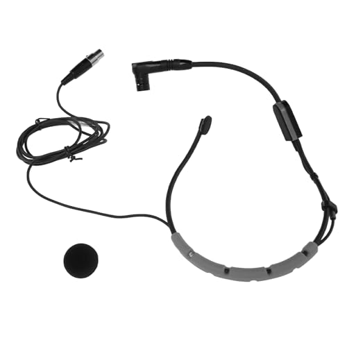 Kopfbügelmikrofon für Shure PGA31 SM31 SM35 Wireless-System, Headset-Kondensatormikrofon, mit TQG-Anschluss, Wetterfest (Grey) von Yunseity