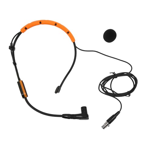 Kopfbügelmikrofon für Shure PGA31 SM31 SM35 Wireless-System, Headset-Kondensatormikrofon, mit TQG-Anschluss, Wetterfest (Yellow) von Yunseity