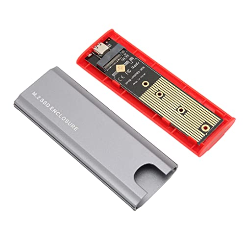 M.2 NVME SSD Gehäuse, 10 Gbps USB 3.1 Gen2 zu NVME PCIe M Key Solid State Drive Externes Gehäuse, unterstützt M.2 SATA NVMe 2230/2242/2260/2280 SSD Dunkelgrau von Yunseity