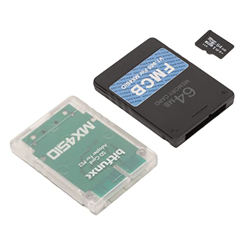 MX4SIO SIO2SD TF-Kartenadapter mit 64G TF-Karte, für PS2-Spielekonsole FMCB-Kartenspeichererweiterungsadapter Geeignet für OPL 1.2.0 Fette Konsolen von Yunseity