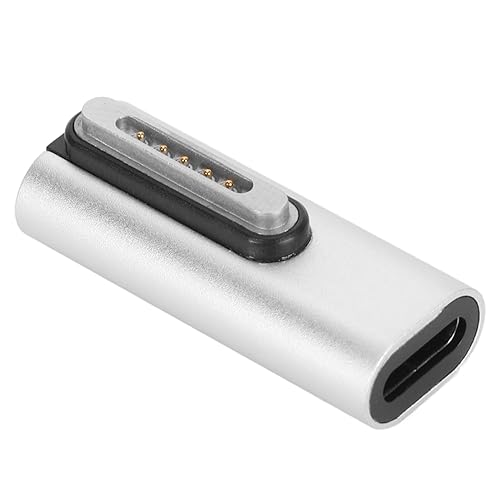 Magnetischer -Buchse auf 2 T-Spitze-Stecker-Adapter, 100 W PD-Schnellladung, für Pro Air Typ-C-Konverter-Anschluss, Kompatibel mit 2013 2012 2014 2015 MD223 A1465 von Yunseity