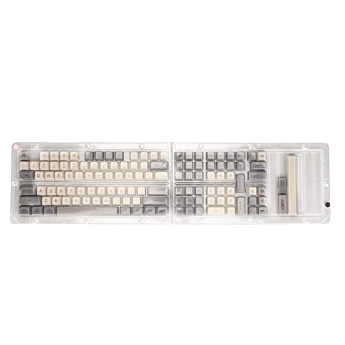 Mechanische Tastatur-Tastenkappen, 126 Tasten, englische PBT-Tastenkappen, Farbsublimation, minimalistische DIY-Tastenkappen für die meisten Tastaturen mit 61, 64, 68, 72, 82, 84, 87, 104, 108 Tasten von Yunseity