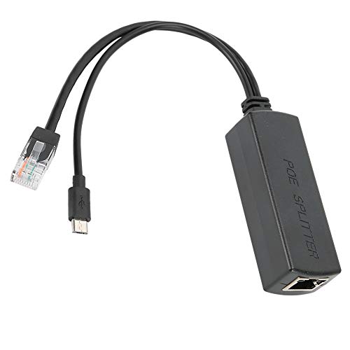 Micro-USB-POE-Splitter 48V auf 5V, IEEE 802.3af Power-Over-Ethernet-Splitter-Kabeladapter, für Dropcam, für Raspberry Pi-Micro-USB von Yunseity