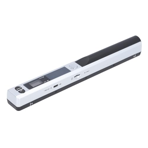 Mobiler Dokumentenscanner, USB 2.0 8,27 Zoll A4 HD-Scanner Tragbarer Scanner Kompakt mit Foto-CD (Silver) von Yunseity