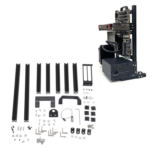 Offenes ITX-Chassis, Vertikaler Offener Aluminiumrahmen-Chassis-Rack-Prüfstand, DIY-Computer-Motherboard-Gehäuse-Rack für ITX/17x17/17x19/-Motherboards von Yunseity