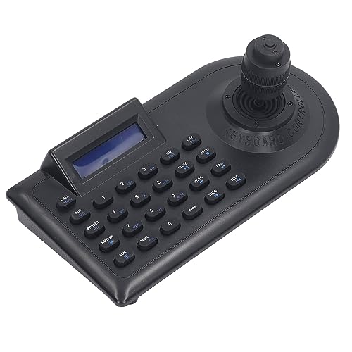 PTZ-Kamera-Joystick-Controller, Mini-Analog-PTZ-Kamera-Controller-Tastatur mit 4D-Joystick, RS485, für PTZ-IP-Dome-Kameras (EU-Stecker) von Yunseity