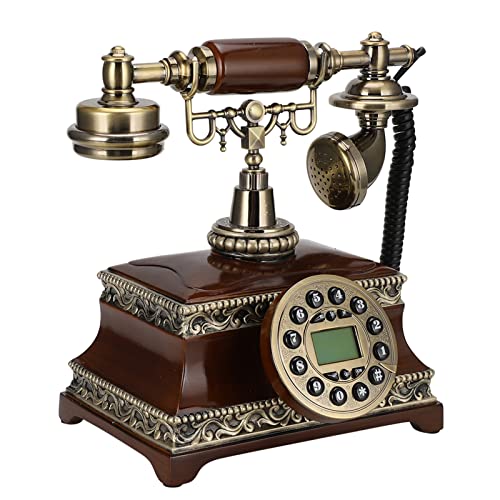 Retro-Festnetz-Digital-Retro-Telefon mit Dual-FSK/DTMF-System, Massivholztelefon, Anrufer-ID-Anzeige für Heim- und Bürodekorationen von Yunseity