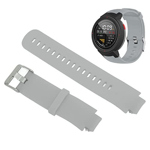 Schnellverschluss-Uhrenarmband, Silikon-Uhrenarmbänder für Amazfit Verge 3, Armband-Ersatz(Grau) von Yunseity