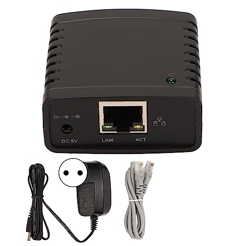 USB Wireless Extender Sharer, Geringer Stromverbrauch, 100–240 V, Standard-RJ45-LAN-Anschluss, Web-Management-Funktion, Druckserver mit Adapter für Desktop-Computer (EU-Stecker von Yunseity