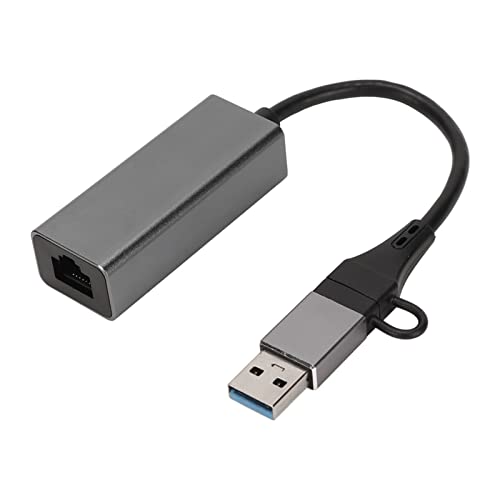 USB zu Ethernet Adapter, USB/USB C zu 10/100/1000 Mbps Gigabit Ethernet RJ45 Adapter, für MacBook Pro, Air, Surface Pro, Etc von Yunseity
