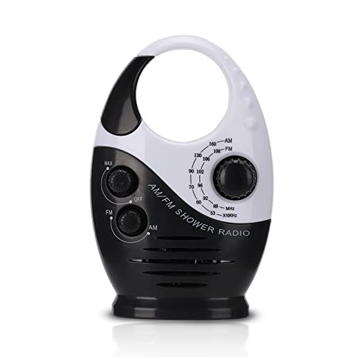 Wasserdichtes Duschradio, Tragbares Dualband-AM-FM-Radio mit Hakendesign, Batteriebetriebenes Radio, Eingebauter Lautsprecher, für Badezimmer, Küche, Außenbereich Wasserdichtes Duschradio, Tragbares Dualband-AM-FM-Radio mit Hakendesign, Batteriebetriebenes Radio, Eingebauter Lautsprecher, für Badezimmer, Küche, Außenbereich von Yunseity