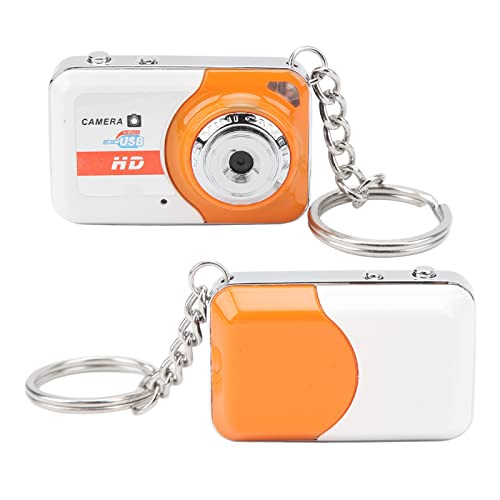 Winzige Kamera, Daumen-Schlüsselanhänger-Kamera, DV-DVR-Kamera-Camcorder, Unterstützt Bewegungserkennung, 32 GB Erweiterbarer Speicher (Orange) von Yunseity