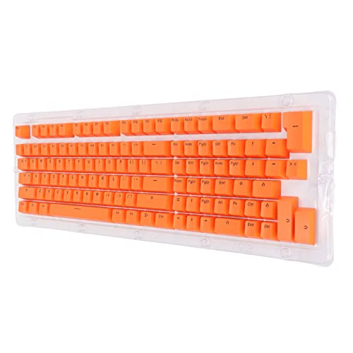 Yunseity 117 Tasten Tastenkappen OEM Höhe Tastatur Tastenkappen OPQ Tastenkappen Set für 61/64/68/71/78/82/84/87 Tasten Mechanische Tastatur(orange red Black) von Yunseity