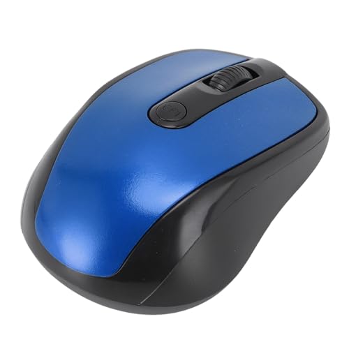 Yunseity 2,4G Drahtlose Maus Ergonomische 2,4 GHz Drahtlose Optische Maus Professionelle Hohe Empfindlichkeit für Laptop für Computer (Blue) von Yunseity