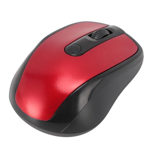 Yunseity 2,4G Drahtlose Maus Ergonomische 2,4 GHz Drahtlose Optische Maus Professionelle Hohe Empfindlichkeit für Laptop für Computer (Rot) von Yunseity