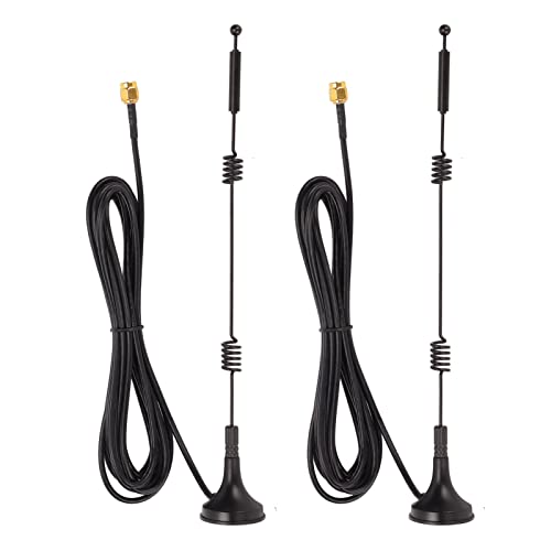 Yunseity 2 X 12 DBi Digitalantenne, Omnidirektionale RP-SMA 2,4 G/5 GHz High-Gain-WLAN-Routerantenne für Drahtlose IP-Kameras, Sicherheits-IP-Kameras Usw von Yunseity