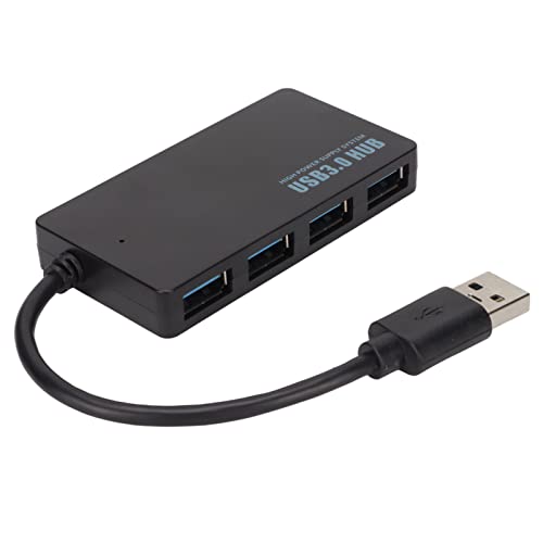 Yunseity 4 Port USB 3.0 Hub, Tragbarer Ultradünner USB-Splitter Hochgeschwindigkeits-Datenübertragung Schnelle Übertragung, für Laptop, PC, Desktop, Tastatur, Maus von Yunseity