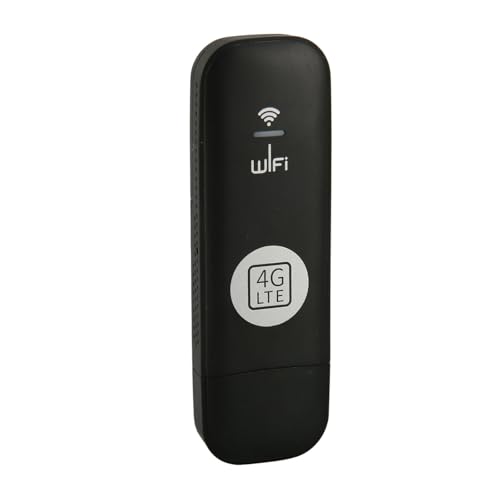 Yunseity 4G-WLAN-Adapter mit Micro-SIM-Kartensteckplatz, 150 Mbit/s Hochgeschwindigkeit, Bis zu 10 Benutzer, WPA-Verschlüsselung, Tragbar für Unterwegs (Black) von Yunseity