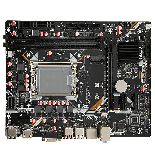 Yunseity ATX-Desktop-Motherboard mit Dual-Channel-DDR4, VGA-HD-Ausgang für Gaming, LGA 1700-Sockel von Yunseity