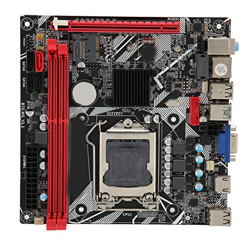 Yunseity B75 MS ITX Motherboard, DDR3 LGA 1155 PC Mainboard Unterstützung NVME M.2 WiFi M.2 USB3.0 SATA3.0 PCI E 16X Gaming Mainboard von Yunseity