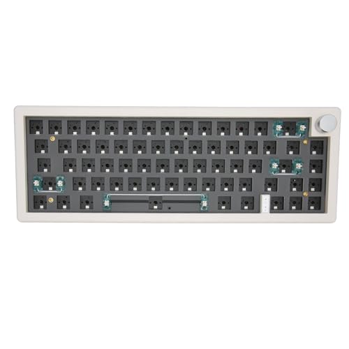 Yunseity DIY Mechanisches Tastatur-Kit, ABS-Shell-Tastatur-Kit, Hot-Swap-fähig, DREI Modi, Typ C, Verkabelt, für Büro (White) von Yunseity