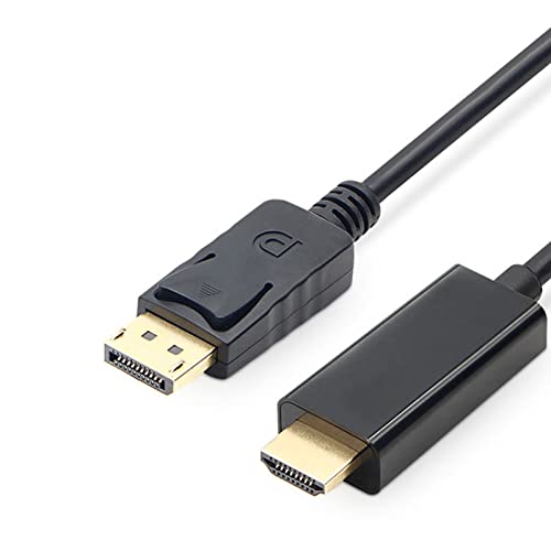 Yunseity DisplayPort-zu-HDMI-Kabeladapter 5,9 Fuß, Vergoldetes 3840x2160P 4K 60Hz Unidirektionales DP-zu-HDMI-Kabel für Laptop-Computer von Yunseity