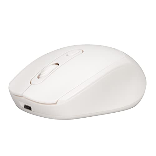 Yunseity Drahtlose Maus 2,4 G USB Wiederaufladbare Ergonomische Maus mit 3-stufig Einstellbarer DPI 1600 DPI Geeignet für Laptop, Desktop-Computer(Weiß) von Yunseity