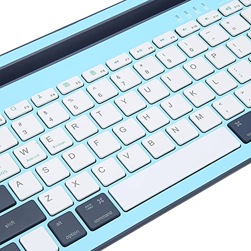 Yunseity Drahtlose -Tastatur, Bunte Wiederaufladbare Tablet-Tastatur, Multi-Device-Tastatur für Windows, IOS, Android (Blau) von Yunseity