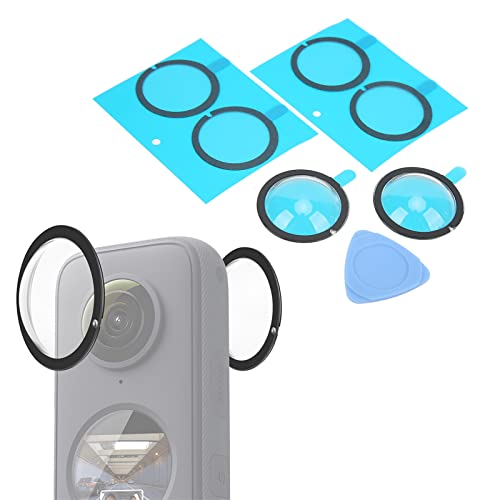 Yunseity Dual Lens Guards für Insta360 ONE X2 Panorama-Action-Zubehör, wasserdichte PC-Schutzhülle, Displayschutzfolie von Yunseity