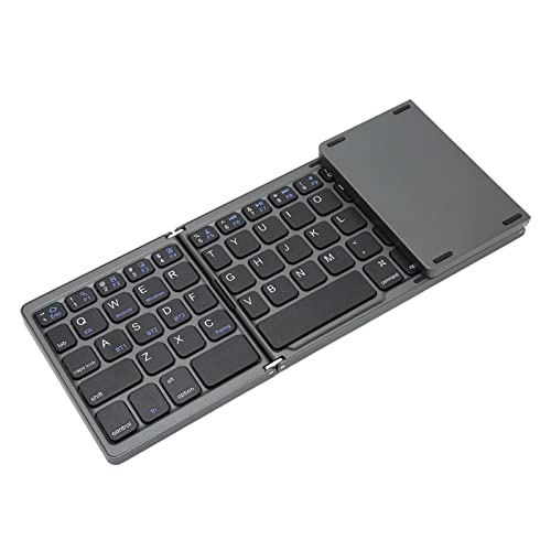 Yunseity Faltbare -Tastatur, Tragbare Kabellose Tastatur mit Ziffernblock, Reisetastatur für Mehrere Geräte, für IOSWindows PC Tablet von Yunseity
