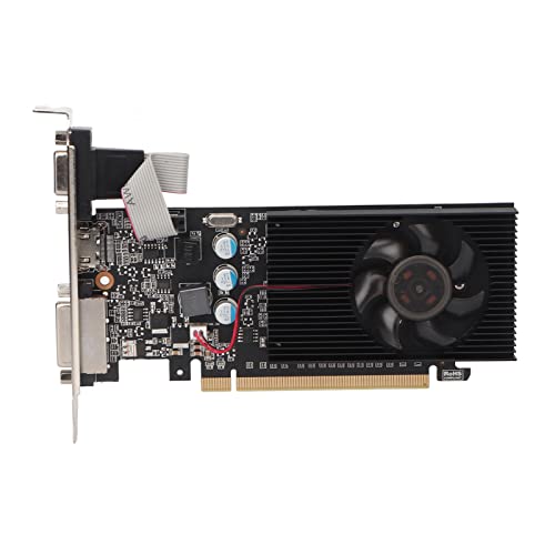 Yunseity GT610 Office-Grafikkarte mit 2 GB DDR3-Speicher, 64-Bit-810-MHz-PCI-Express-2.0-Grafikkarte, Unterstützt HDMI VGA DVI für Computer von Yunseity