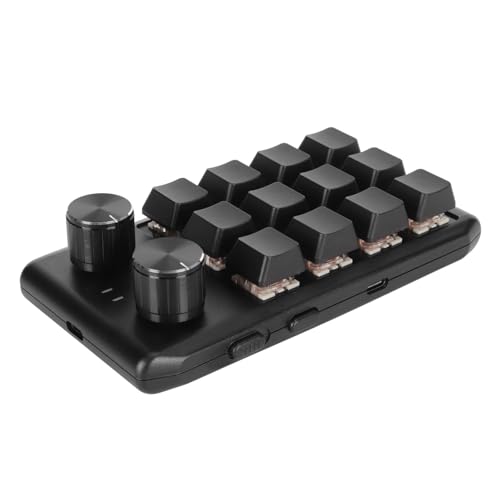 Yunseity Gaming-Tastatur, Multifunktional, 12 Tasten, 2 Tasten, Benutzerdefinierte -Tastatur, Schnelle Reaktion für Spiele (Kabelgebundenes USB) von Yunseity