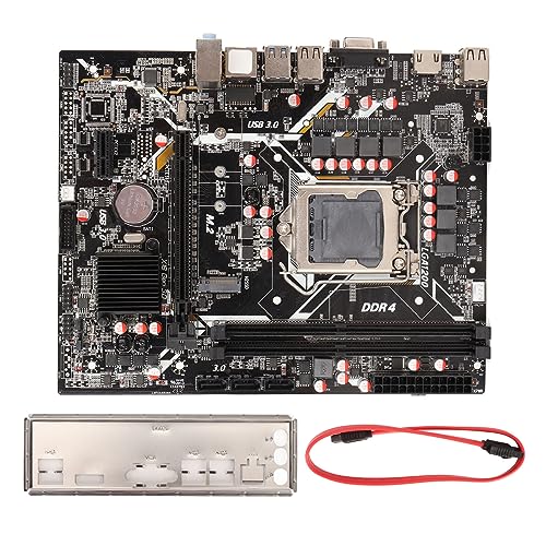 Yunseity H510U-Motherboard, Dual-Channel-DDR4-Speicher, M.2-Schnittstelle, PCI E X16 Gen 3.0-Steckplatz, Unterstützt LGA 1200 Pin für10 11 Prozessor, Breite Kompatibilität von Yunseity