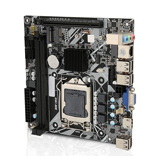 Yunseity H61 ME ITX Motherboard, DDR3 LGA 1155 PC Mainboard Unterstützung NVME M.2 WiFi M.2 Bluetooth VGA + HD USB Gaming Mainboard von Yunseity