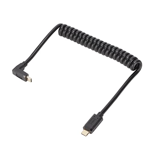 Yunseity Kabel 10 Gbps -Stecker auf -Stecker 3A-Ladegerät Schnellladung 1,2 M Synchronisierungsdatenübertragung Schraubenfederkabel für (Faire Biegung zum geraden Stecker) von Yunseity