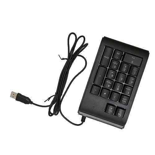 Yunseity Kabelgebundener Nummernblock, 19-Tasten-USB-Ziffernblock mit 3-Farben-Hintergrundbeleuchtung, U-förmigen Tasten, Plug-and-Play für Laptop-PC-Desktop von Yunseity