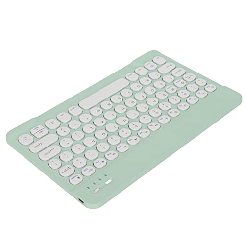 Yunseity Kabellose -Tastatur, Schlanke und Kompakte Kabellose -Tastatur für Mobiltelefone, Tablets, Laptops, Kompatibel mit IOS für für, Eingebauter 150-mAh-Akku (Grün) von Yunseity