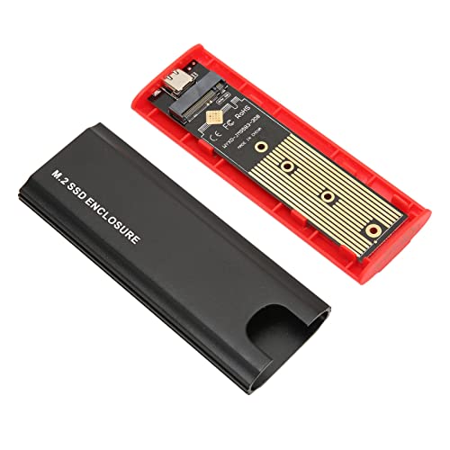 Yunseity M.2 NVME SSD Gehäuse, 10 Gbps USB 3.1 Gen2 zu NVME PCIe M Key Solid State Drive Externes Gehäuse, unterstützt M.2 SATA NVMe 2230/2242/2260/2280 SSD Schwarz von Yunseity