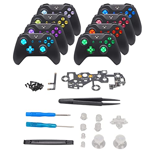 Yunseity Multi-Colors Luminated D-Pad Thumbsticks ABXY Buttons LED Light DIY Kit, 8 Farben 19 Modi DIY LED Kit, für Xbox One S Controller von Yunseity