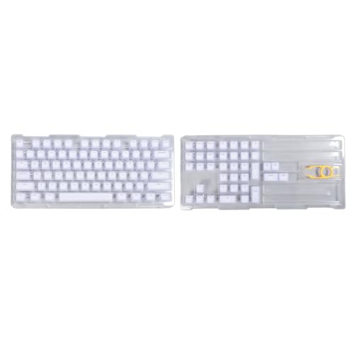 Yunseity PBT-Tastenkappen, Originalhöhe, Doppelte Schicht, 113 Tasten, Stummgeschaltete Mechanische Tastatur für Mechanische Tastaturen (Immergrünblau) von Yunseity