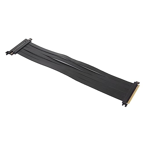 Yunseity PCIE 4.0 X16 Extender Riser-Kabel, 64 GB/s Flexibles Rechtwinkliges PCI-E-Port-GPU-Grafikkarten-Verlängerungskabel für RTX4090, RTX3090ti, RTX3090, RTX3080ti Usw (50cm) von Yunseity