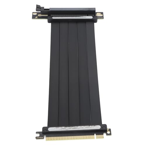 Yunseity PCIe 4.0 X16 GPU-Riser-Kabel, Flexibles Hochgeschwindigkeits-Extender-Riser-Kabel, 90-Grad-Adapter, Schwarze GPU-Verlängerungskarte für RTX4090 RTX3090ti RTX3090 RTX3070ti Usw von Yunseity