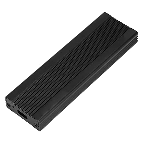 Yunseity SATA M.2-Gehäuse, Aluminiumlegierung USB3.1 10 Gbit/s Externer Solid-State-Gehäuseadapter für 2230/2242/2260/2280 Mm M.2 NVME SSD (Schwarz) von Yunseity