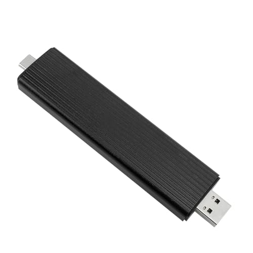 Yunseity SSD-Gehäuse, 10 Gbit/s, USB 3.2 Gen 2 Typ C M.2 NGFF SSD-Gehäuseadapter, 2 Anschlüsse für 2260 2280 (Black) von Yunseity