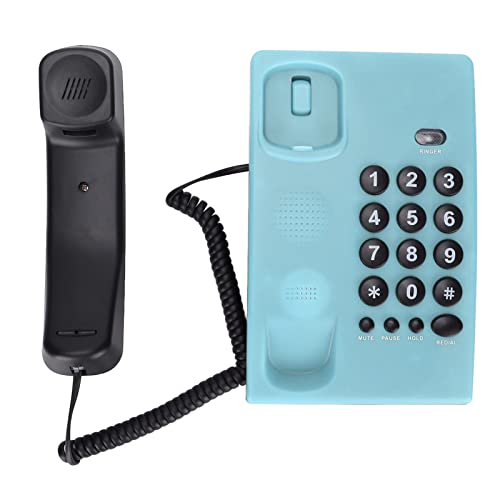 Yunseity Schnurgebundenes Telefon, Festnetztelefon, Festnetztelefon, Batteriefrei, Einzigartige Farbe, Festnetztelefone für das Büro für Zuhause(Blau) von Yunseity