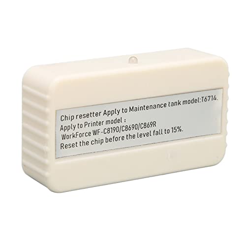 Yunseity T6714 Chip-Tintenwartungstank-Box, Tintenpatronen-Chip-Resetter für WF C8190 C8690 C869R von Yunseity